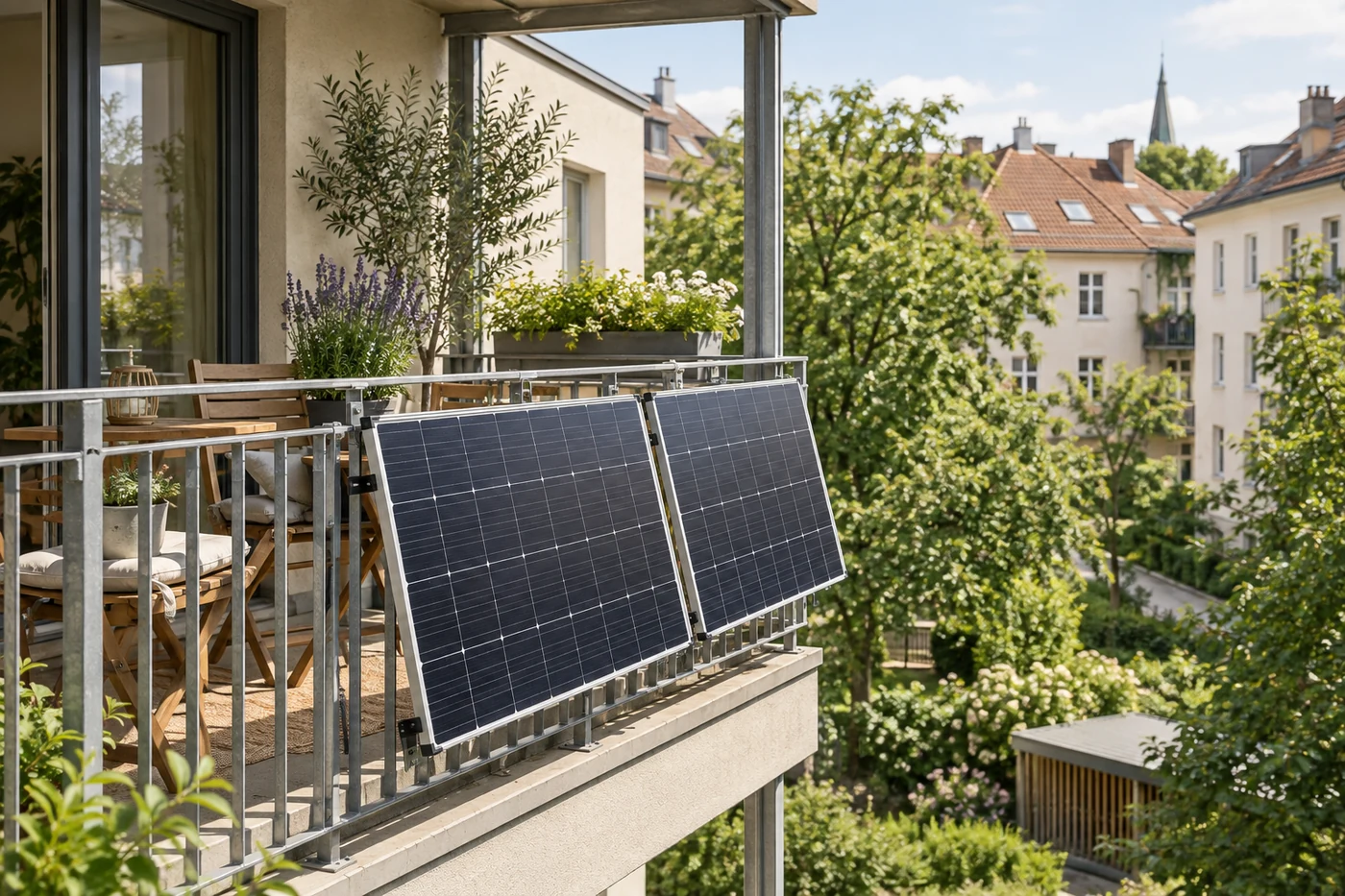 Balkonmodule an einer österreichischen Wohnung