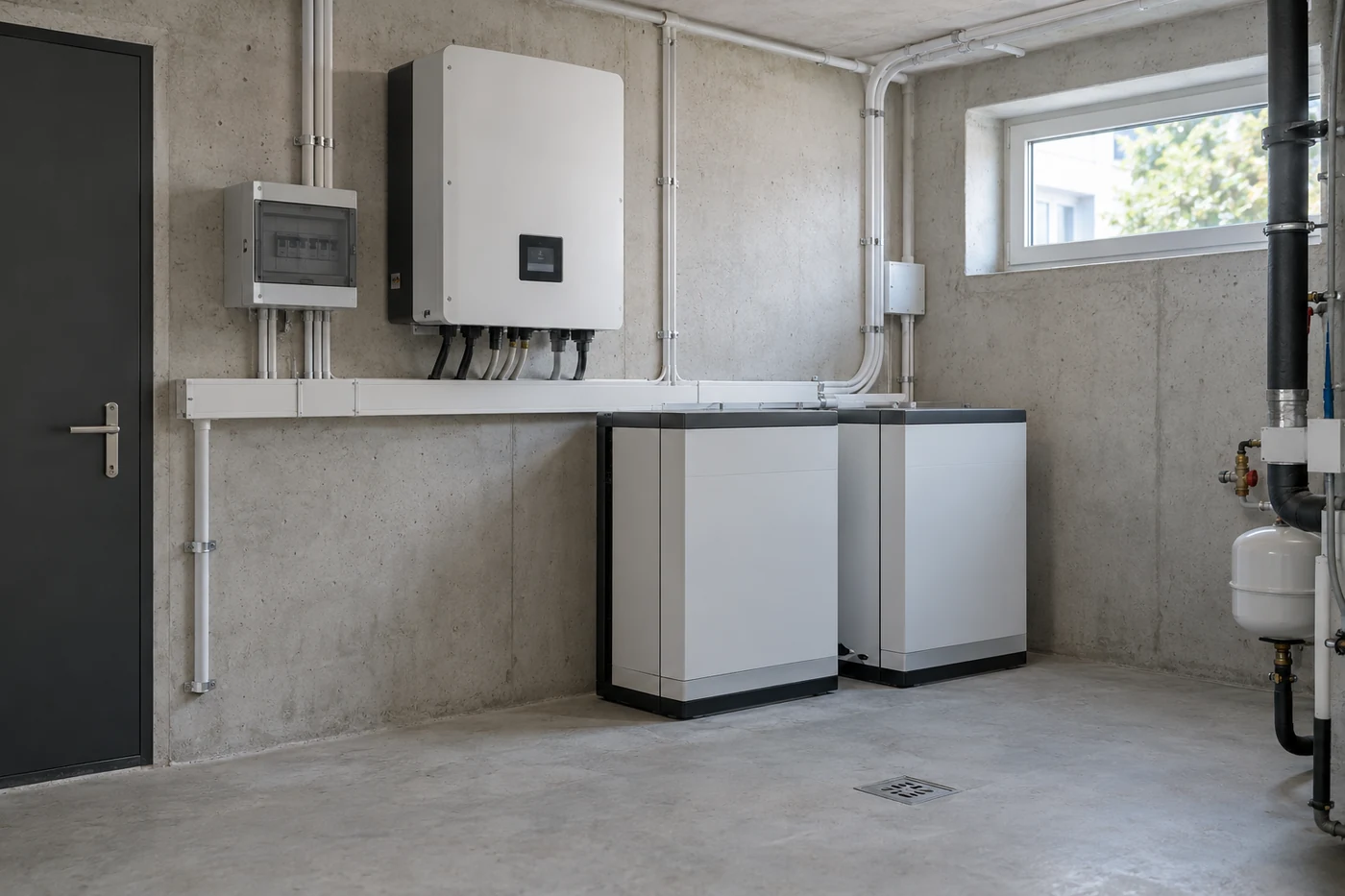 Speichersystem in einem hellen Technikraum