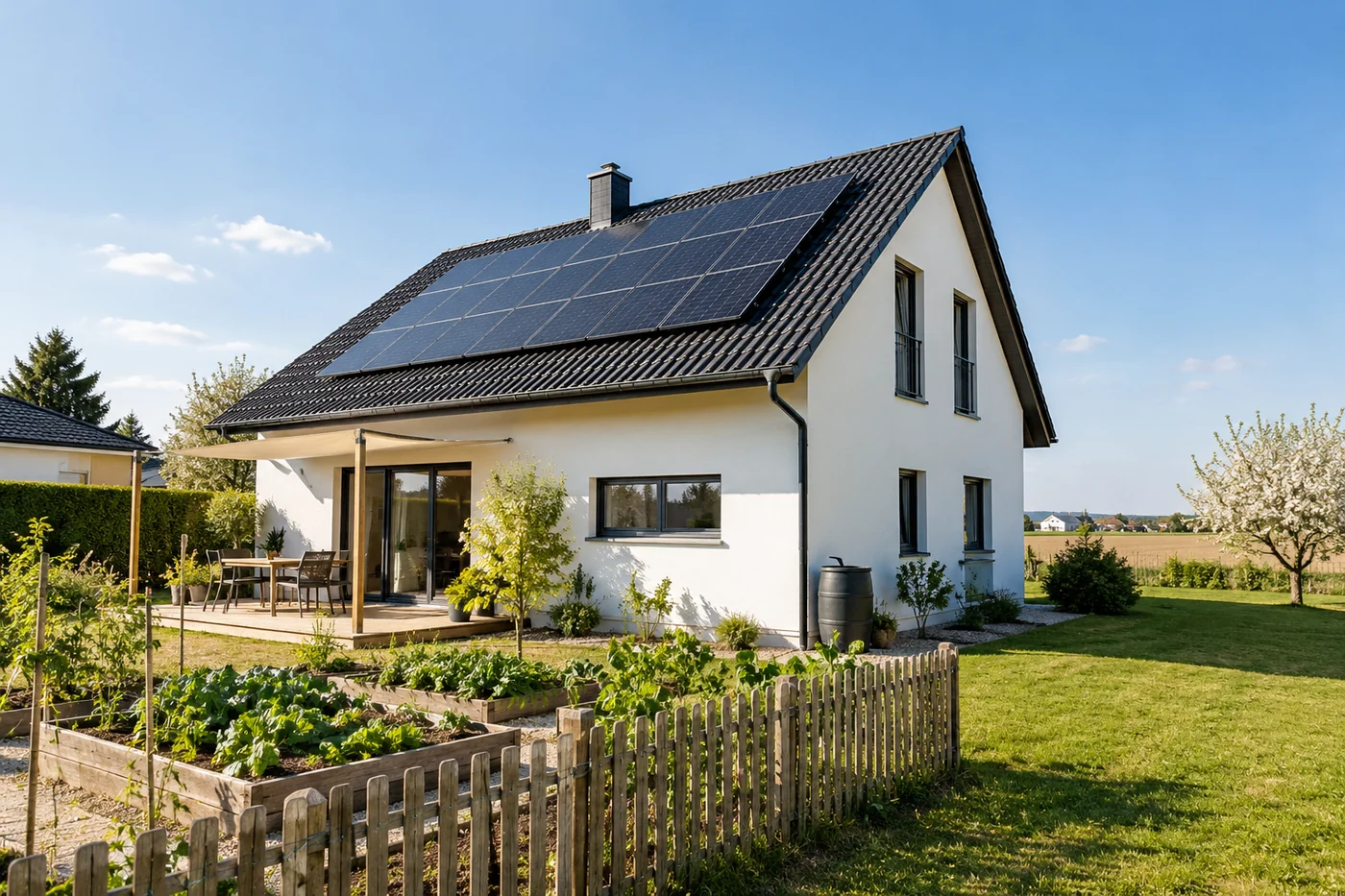 Photovoltaik auf einem Haus im Raum Gerasdorf