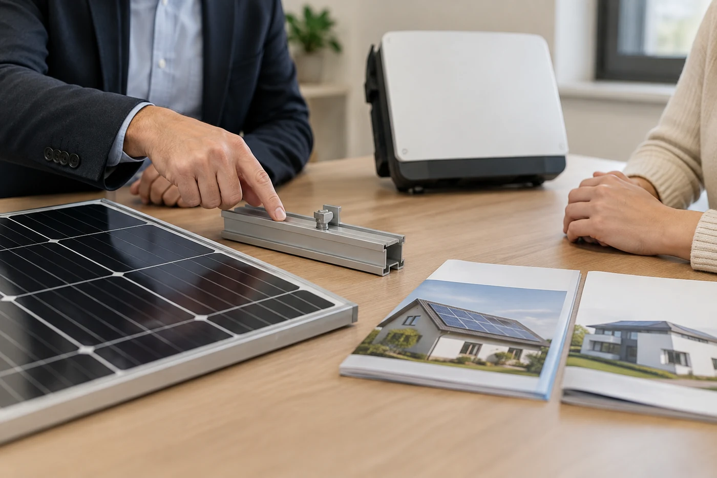 Bauteilmuster und Vergleichsmappen für ein PV-Angebot