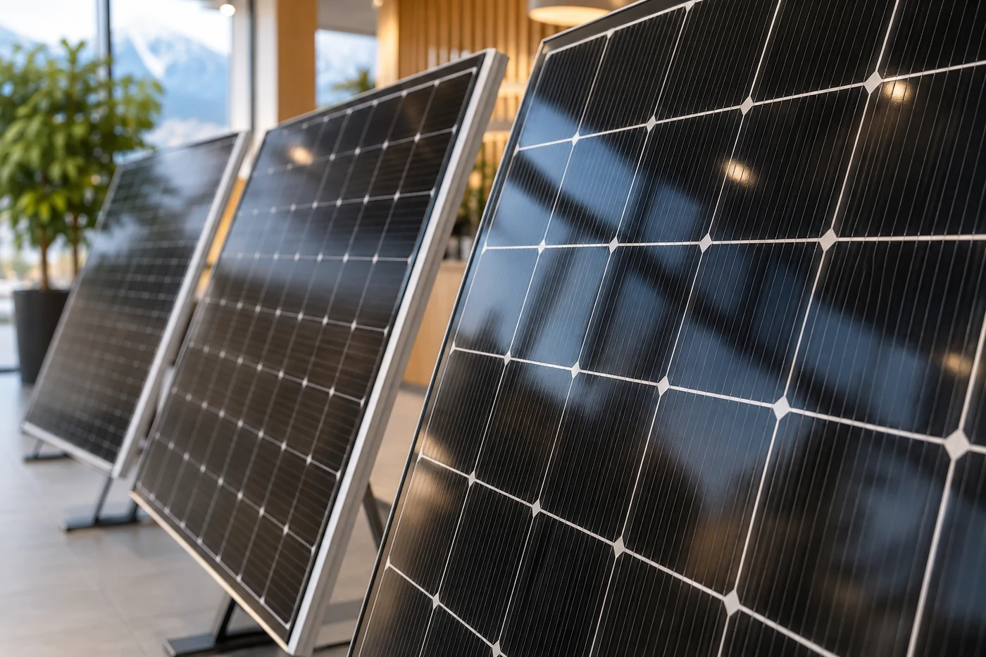 Unbeschriftete Solarmodulmuster mit unterschiedlichen Zellstrukturen